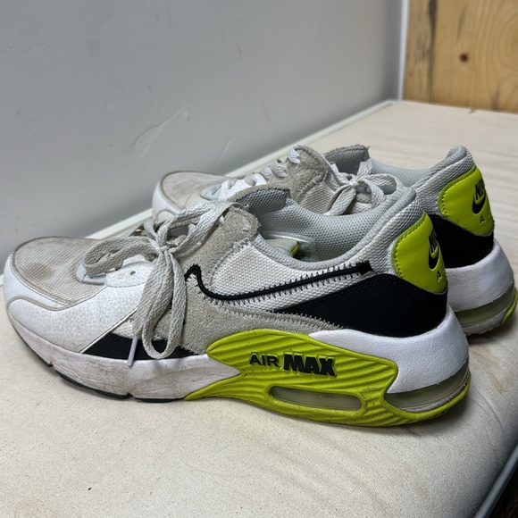 Nike Air Max White and Neon Green Sneakers - Picture 3 of 3